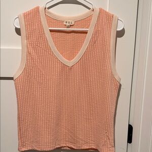 POL Women's Coral Ribbed Tank Top